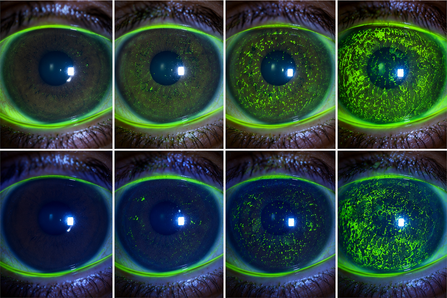 Ophthalmology examination close-up