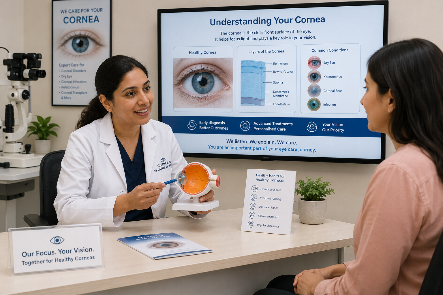 Patient consultation for corneal eye care